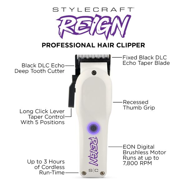 Style Craft Reign Professional Clipper EON Digital Brushless Motorral