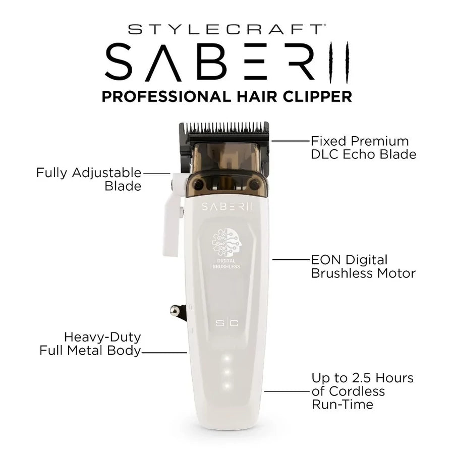StyleCraft Saber II Professional Metal Clipper
