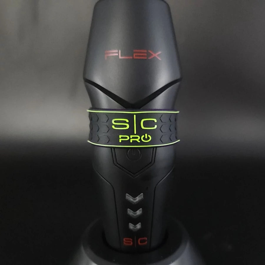 StylecraftPro Barber Hair Clipper and Trimmer Grip Band Set of 2 in Black|Green